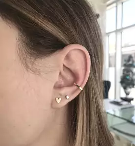 10k Square Ear Cuff