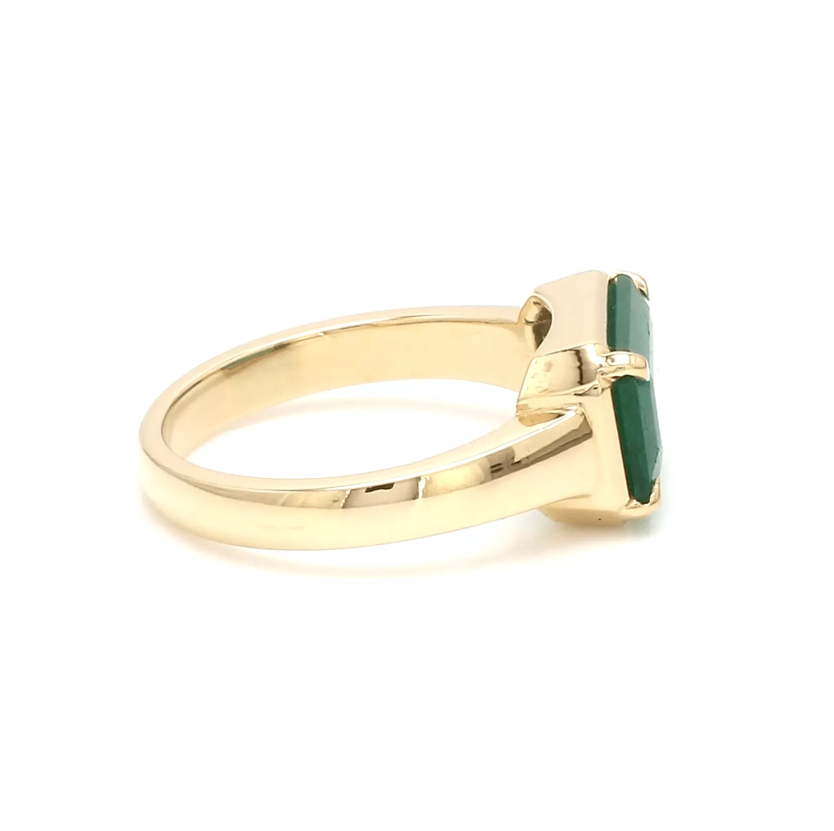 14K & 18K Gold Emerald East West Ring