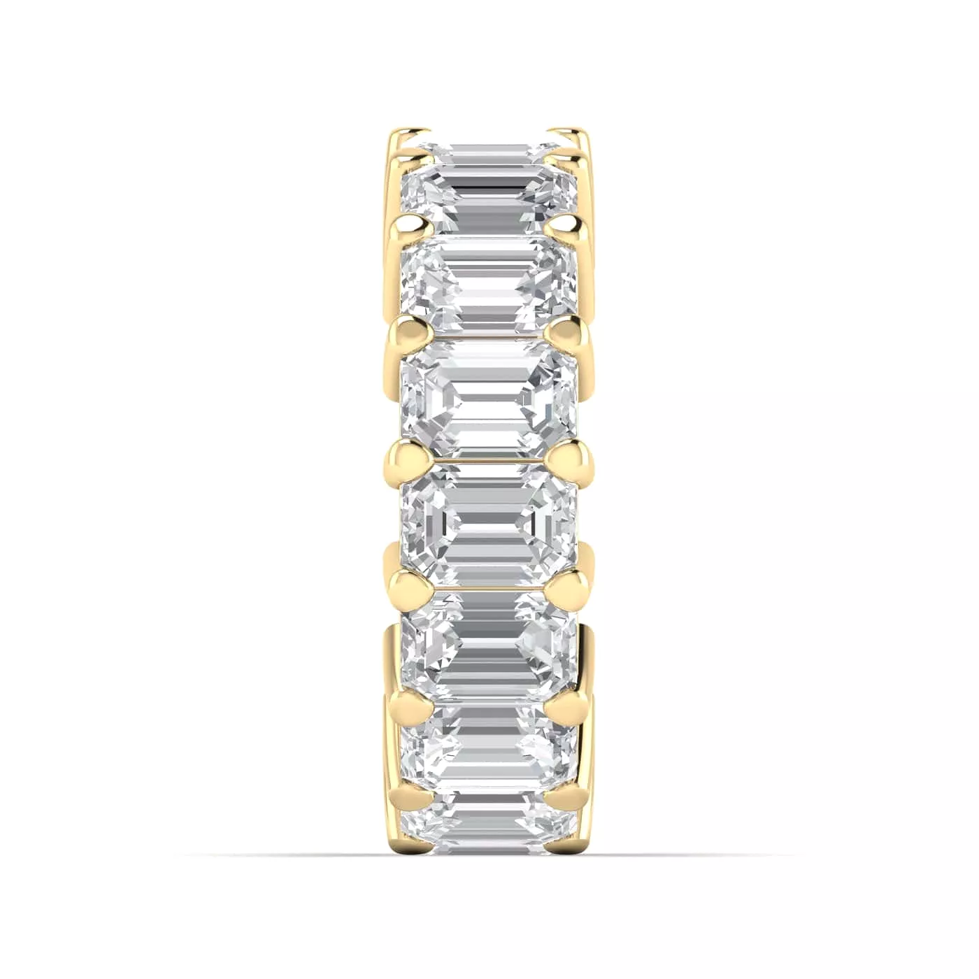 14K Gold Emerald Cut Diamond Eternity Ring Lab Grown