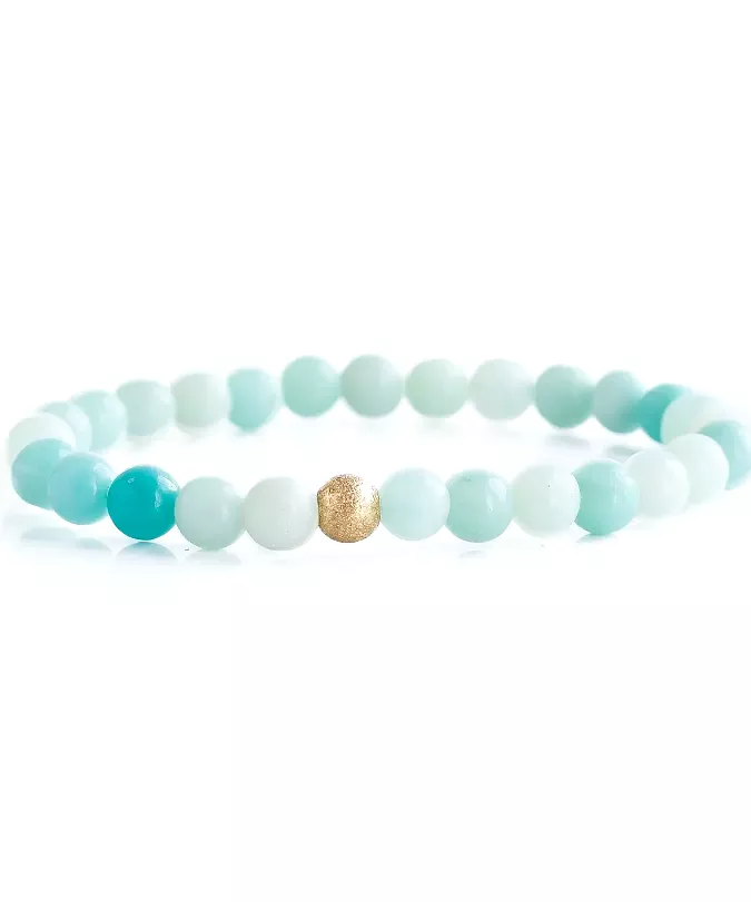 6mm Gemstone Bracelet - Amazonite