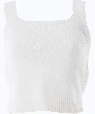 Altramoda Redressing the World Women's Slim Tank Top In Responsible Wool And Cashmere White