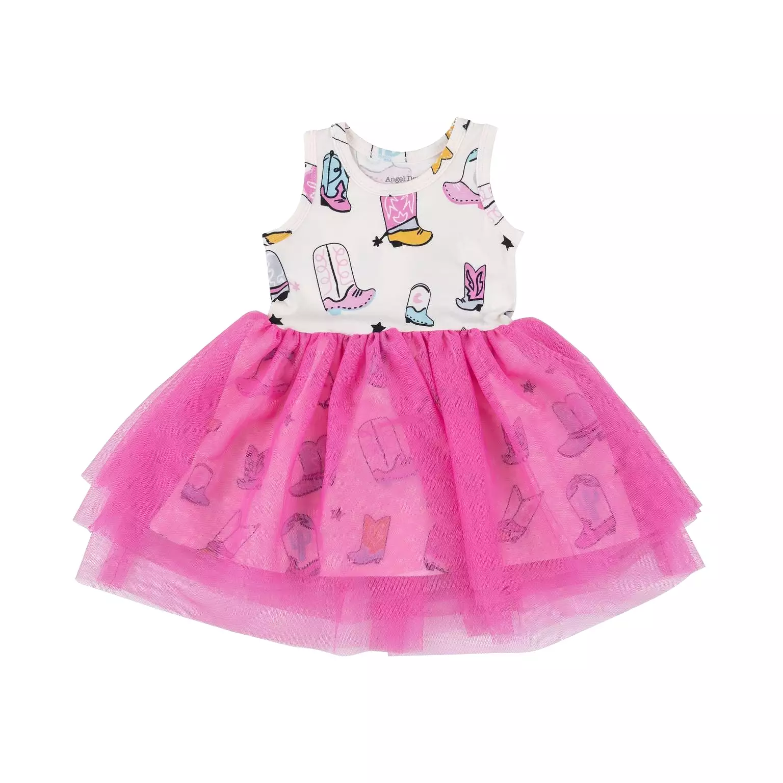 Angel Dear - Pink Boots Twirly Tutu Dress