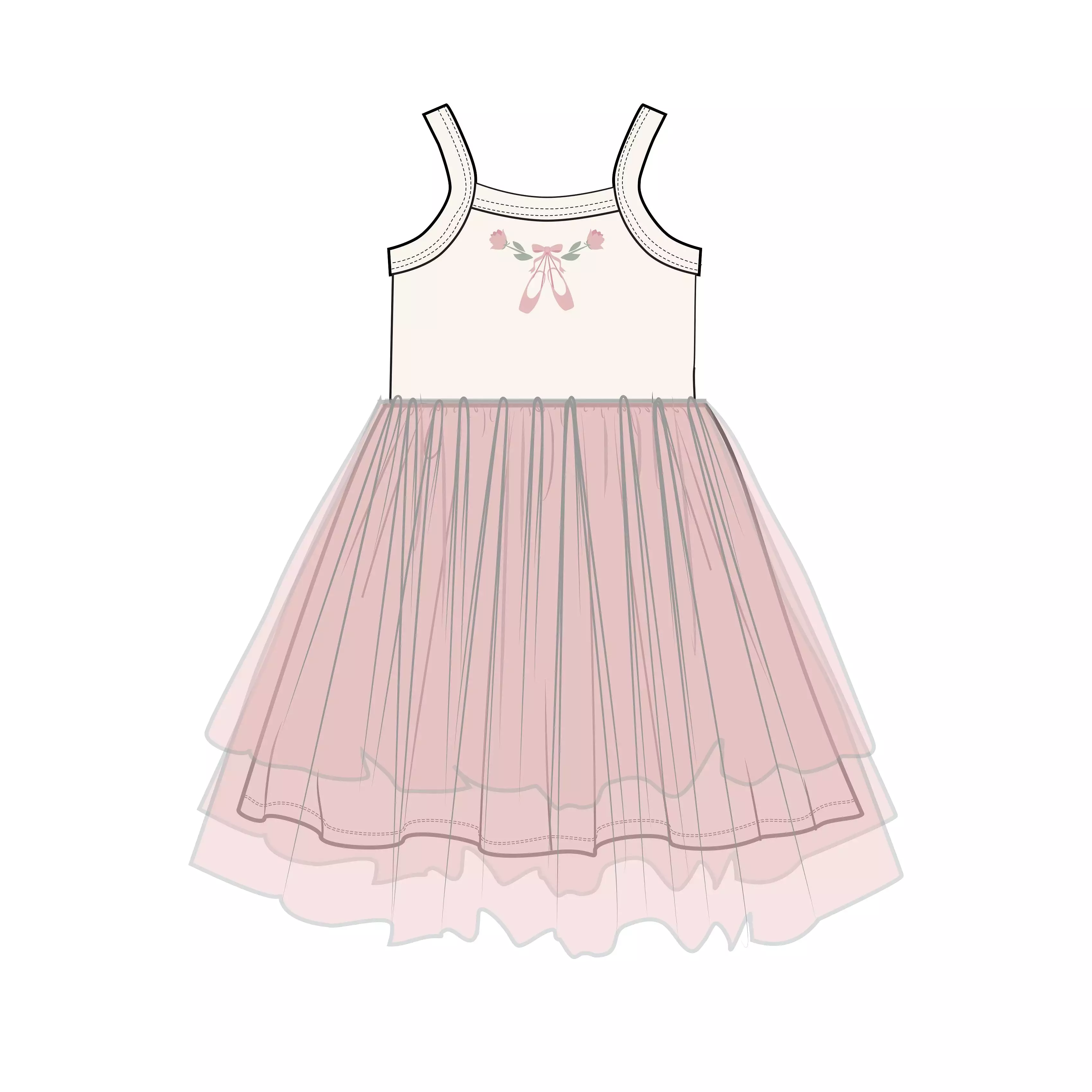 Angel Dear - Sugar Swizzle Rib Tank Tutu Dress