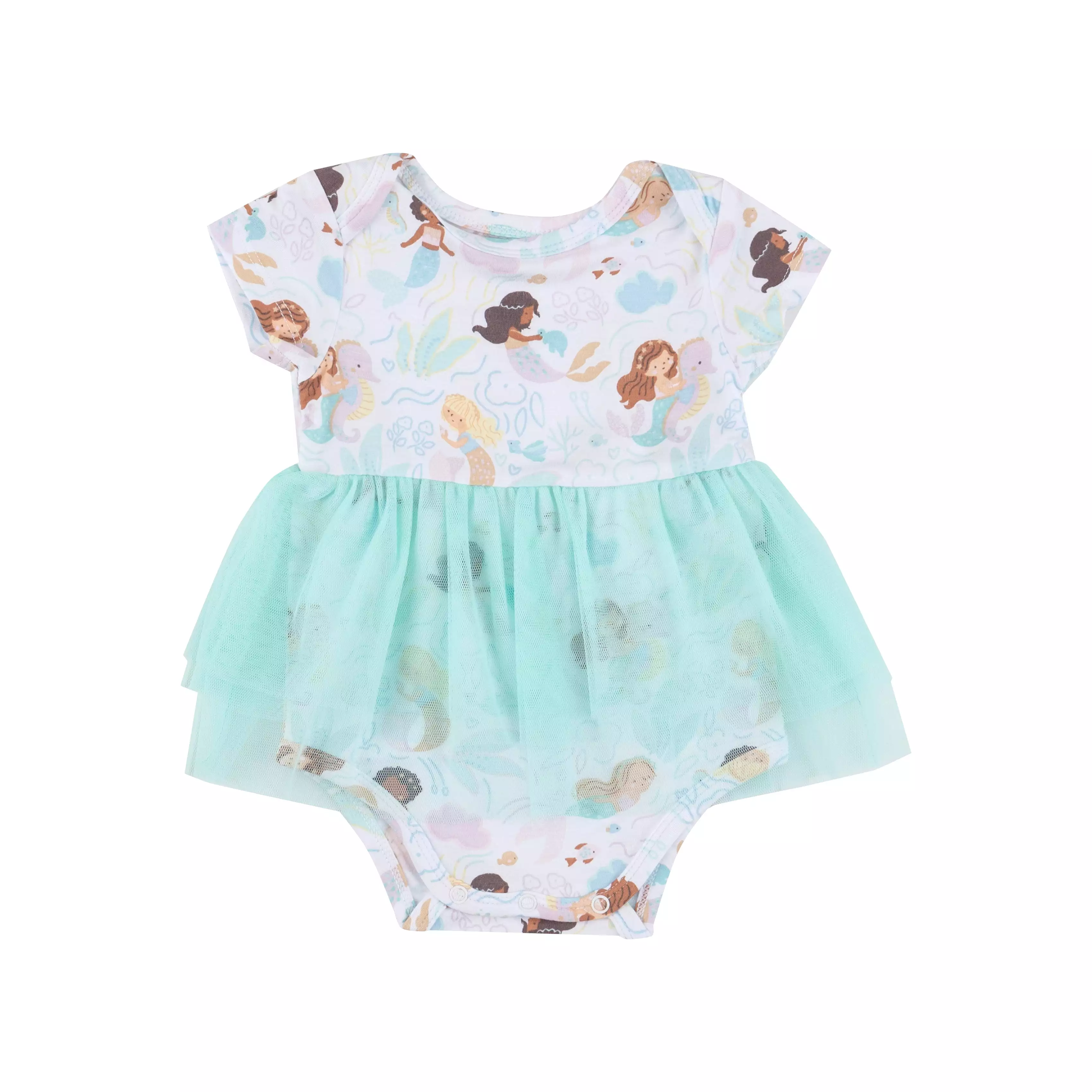 Angel Dear Twirly S/S Tutu Bodysuit Dress - Magical Mermaids