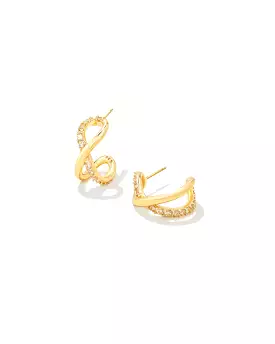 Annie Infnty Hug Ear White Crystal Earrings