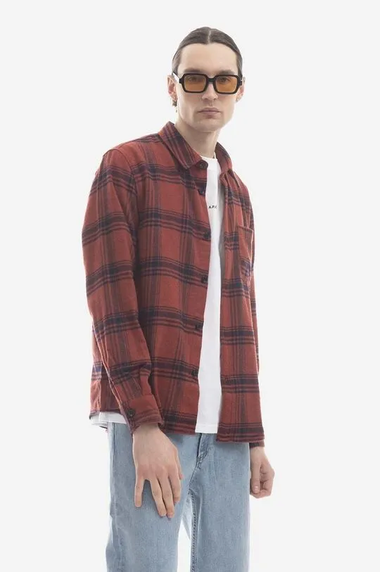 A.P.C. wool blend shirt red color