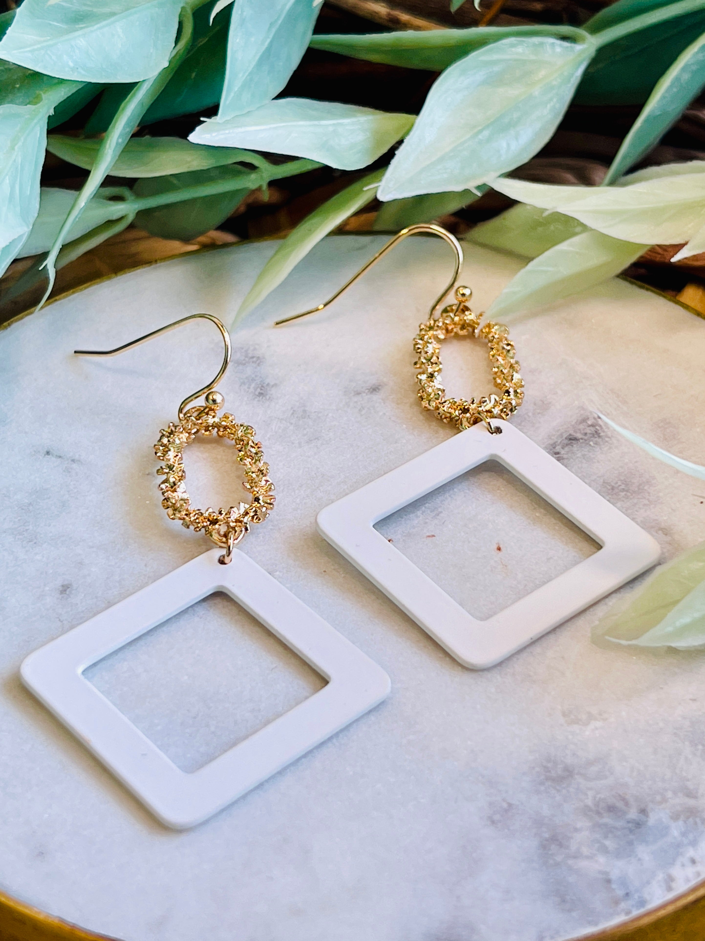 Bailey Earrings  White