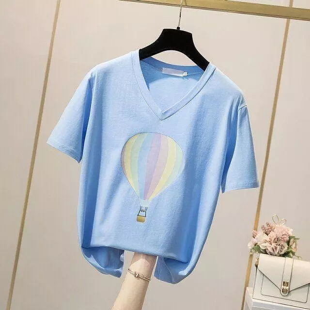 Balloon-Print T-Shirts For Women