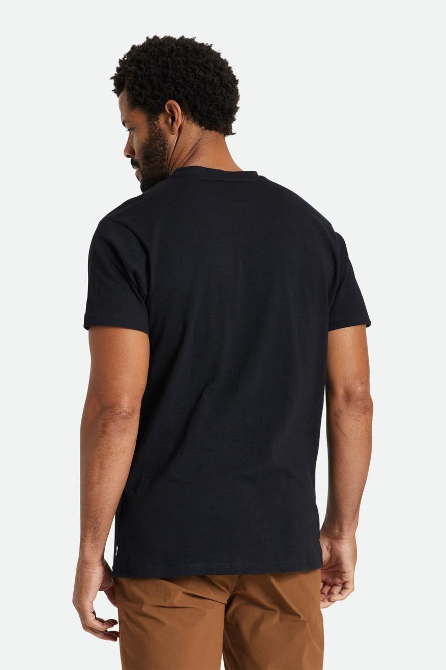 Basic Slub S/S Henley Tee - Black