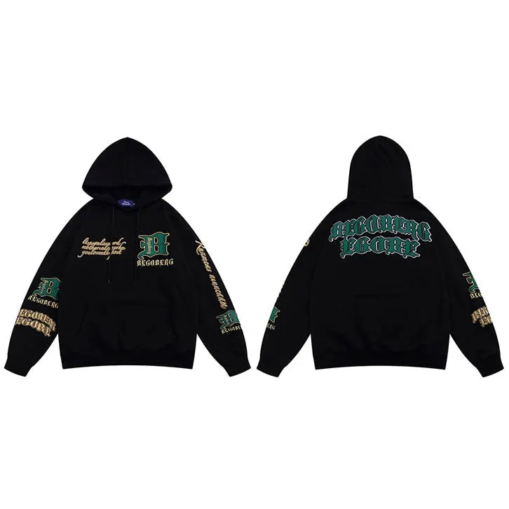 BEGORERG B Article Pullover Hoodie