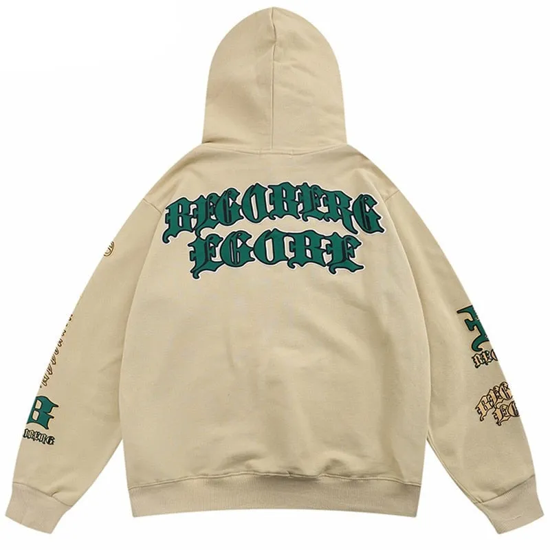 BEGORERG B Article Pullover Hoodie