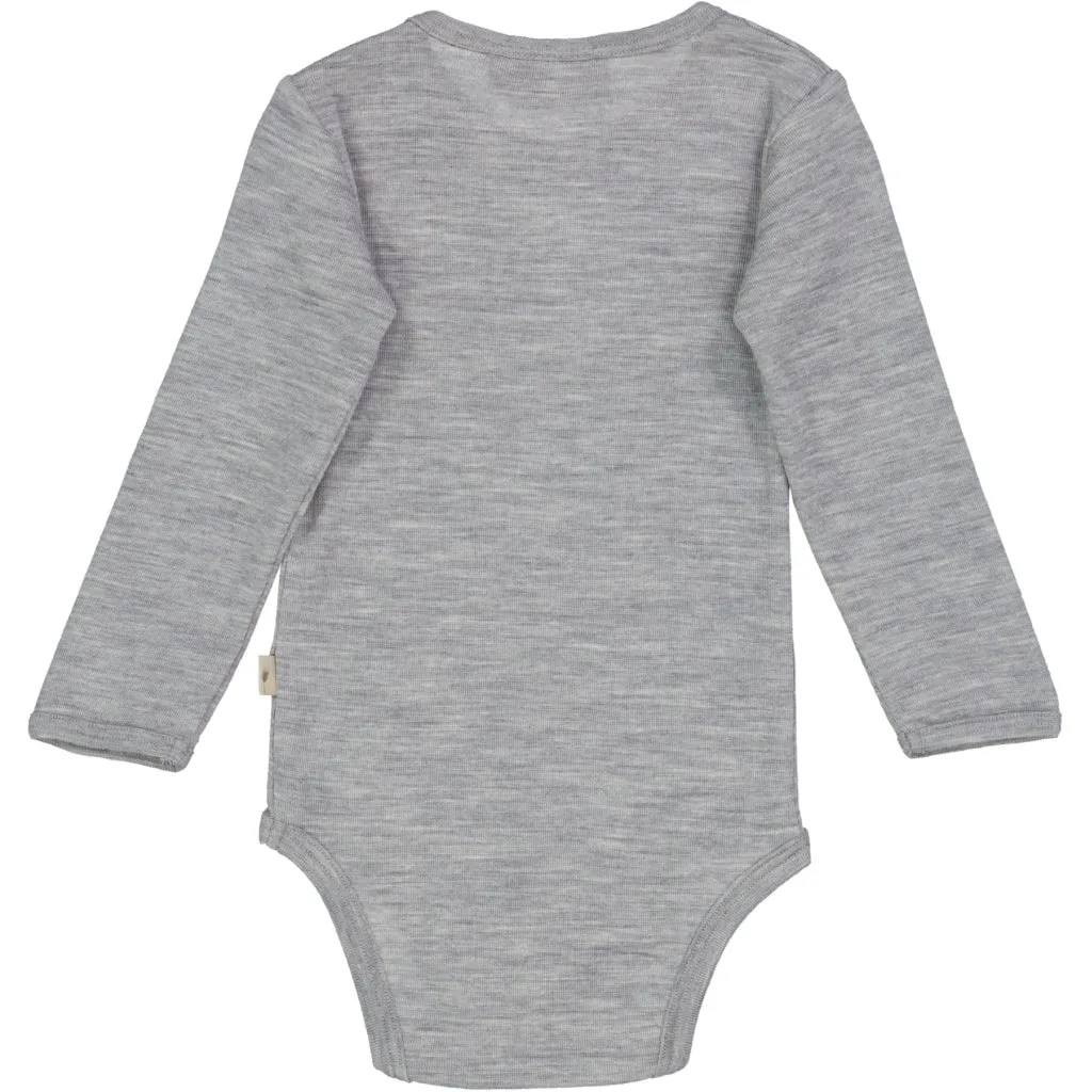 Body Plain Wool LS - melange grey