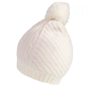 Bonnet Femme Maille d'Aran Blanc