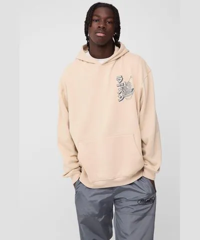 boohooMAN Mens Oversized Ramen Graphic Hoodie