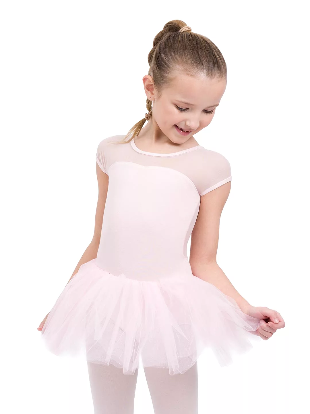 Capezio 11394C - Children's Keyhole Back Tutu Dress with Mesh - Pink