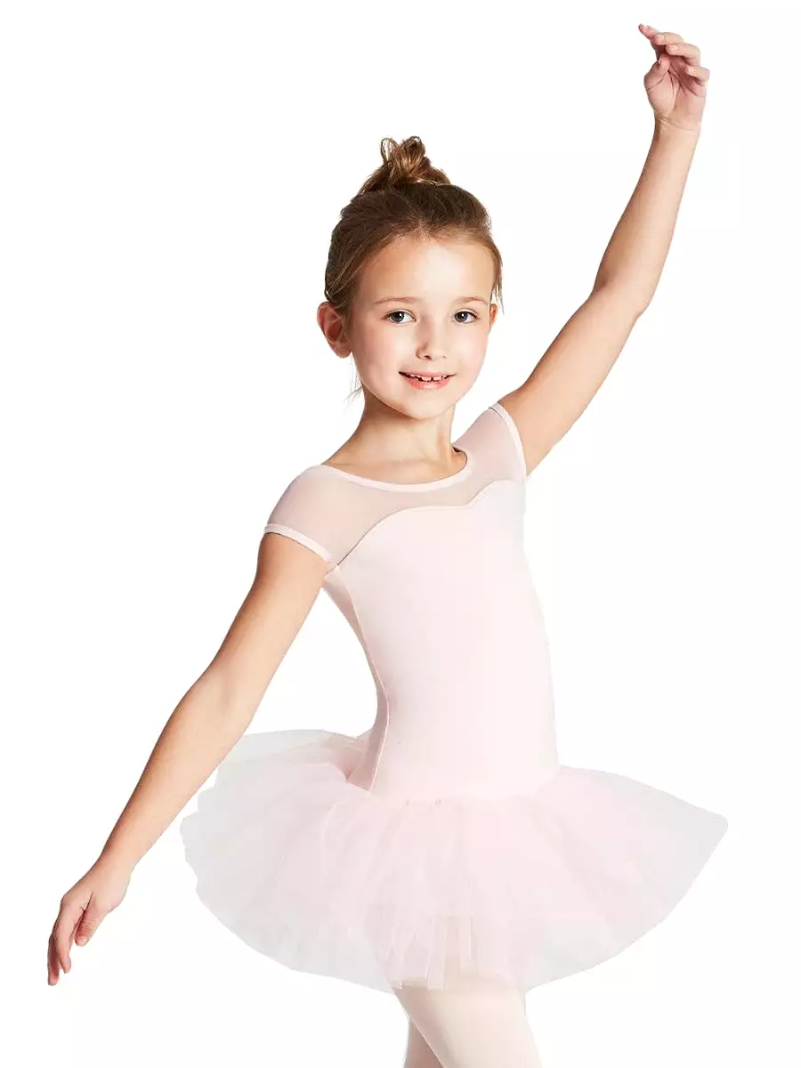 Capezio 11394C - Children's Keyhole Back Tutu Dress with Mesh - Pink