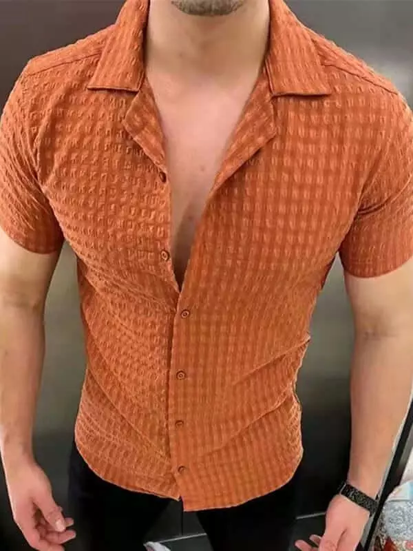 Casual Short Sleeve Men Shirt