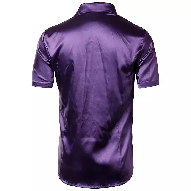 Casual Short Sleeve Silk Shirt For Men