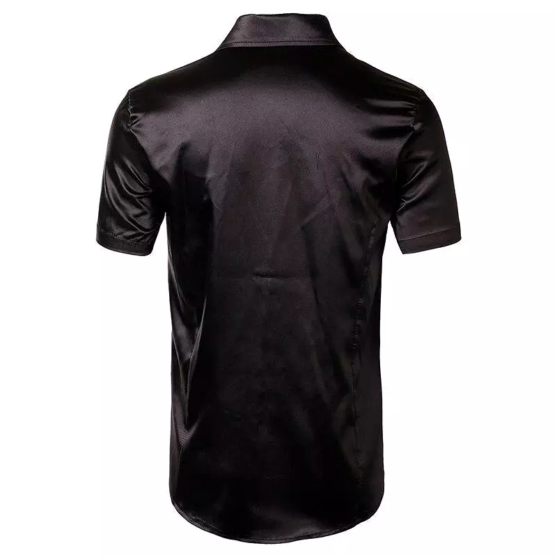 Casual Short Sleeve Silk Shirt For Men