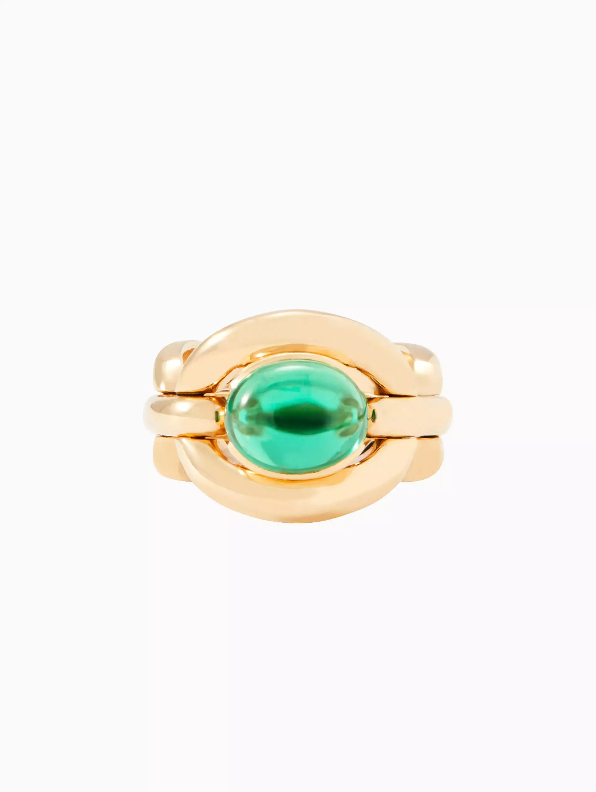 Catena Cabochon Emerald Ring