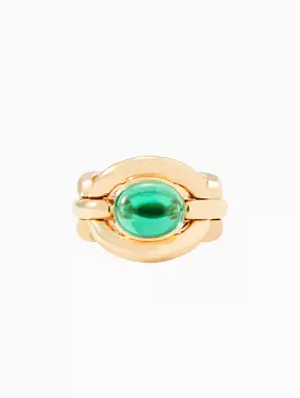 Catena Cabochon Emerald Ring