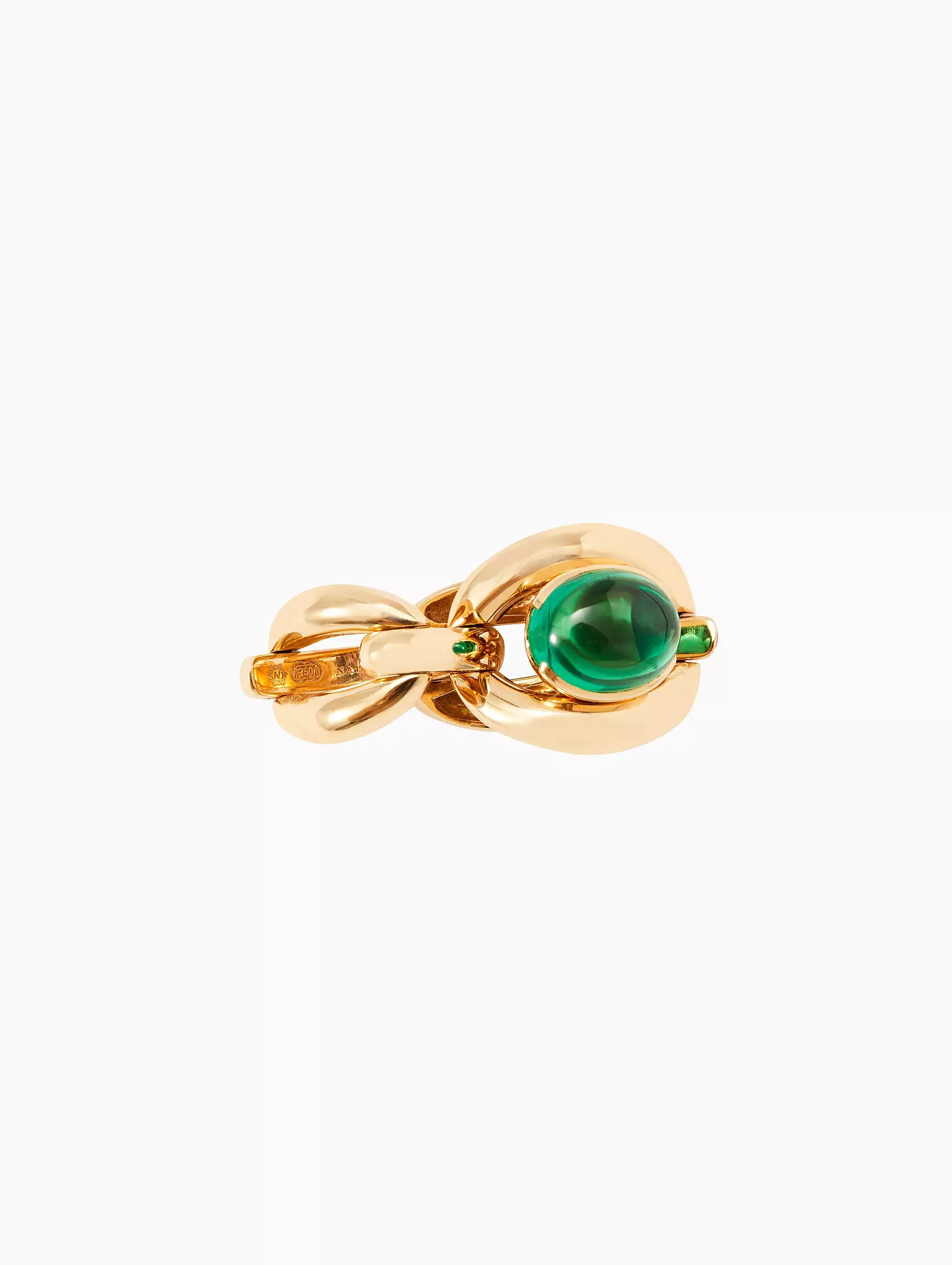 Catena Cabochon Emerald Ring