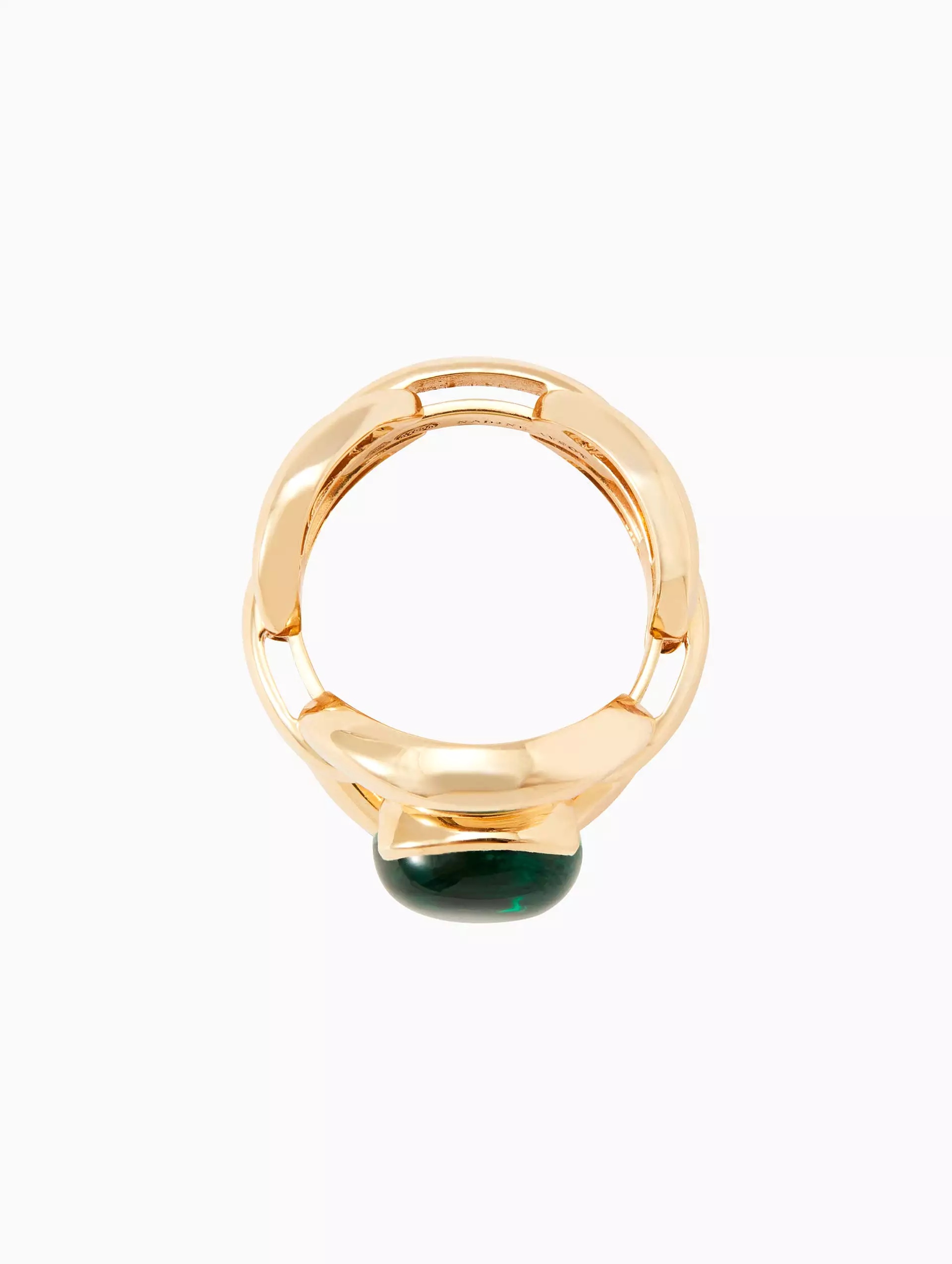 Catena Cabochon Emerald Ring