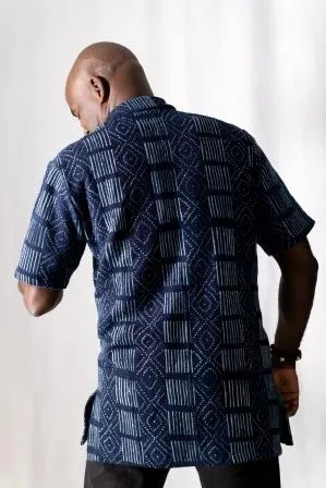 Chemise Homme en Galafini / Lépi / Bogolan Dogon : Alliance légante de Tradition et de Modernité