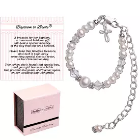 Cherished Moments - Baptism to Bride Sterling Silver Baptism Bracelet