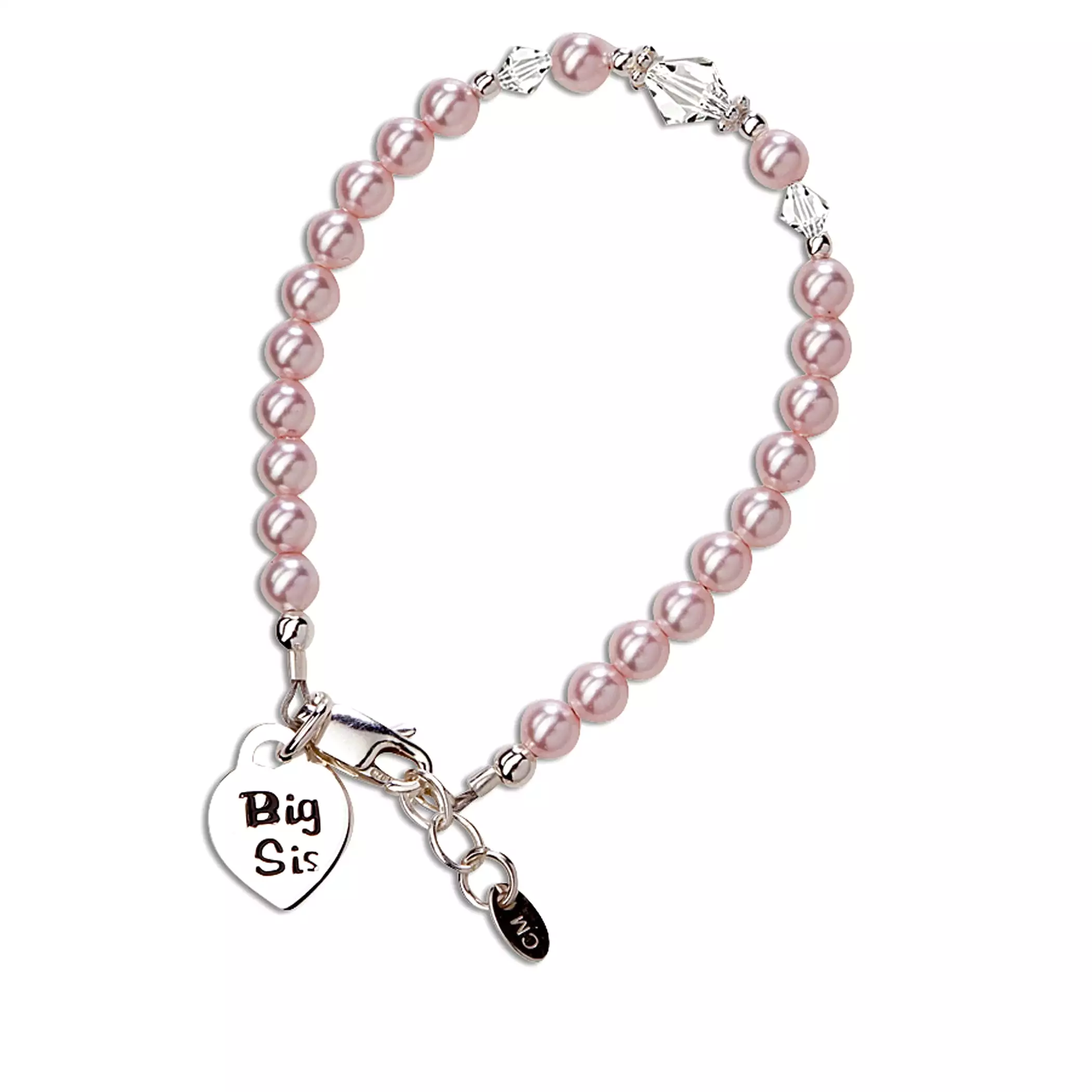 Cherished Moments Pink Sterling Silver Bracelet - Big Sis