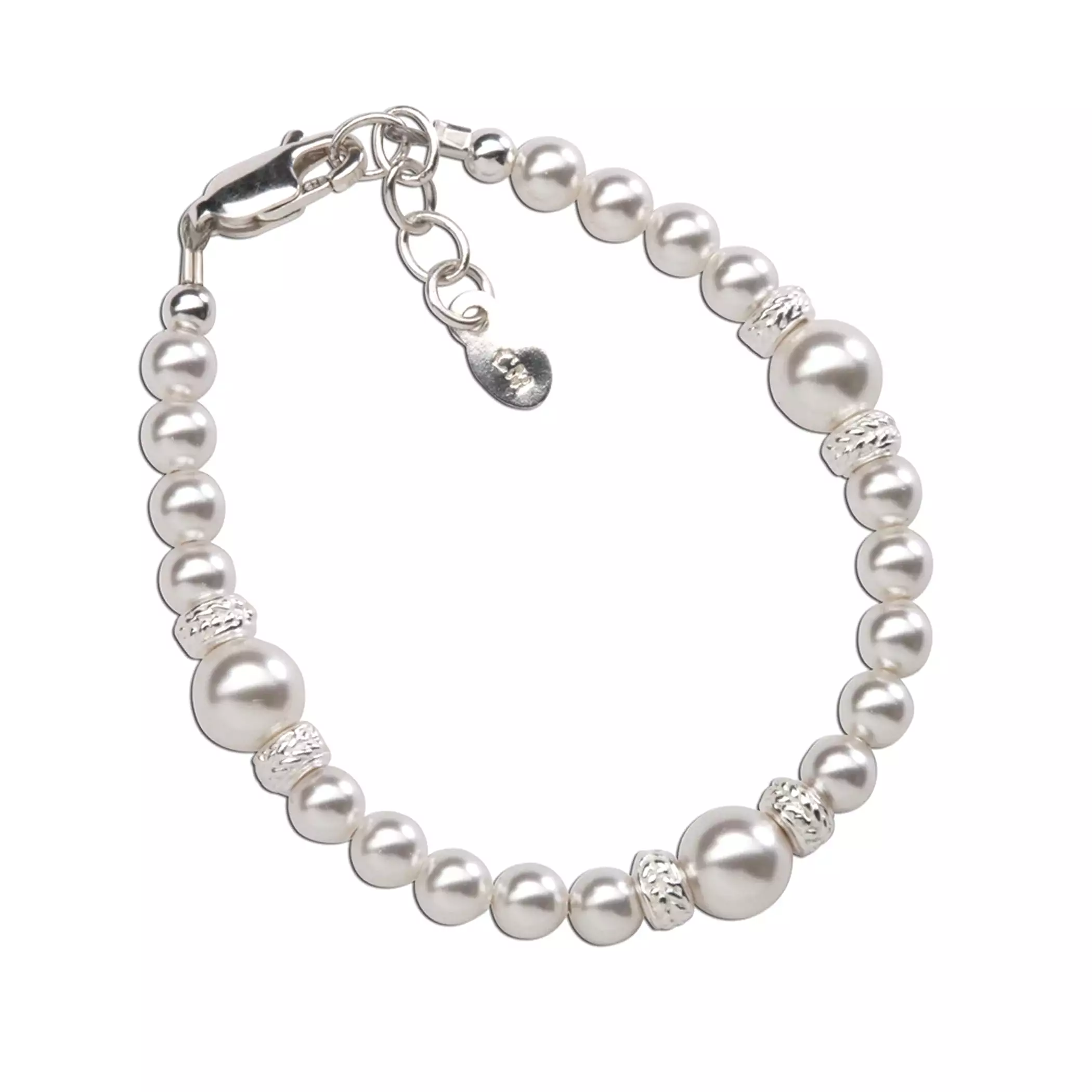 Cherished Moments Sterling Silver Pearl Bracelet - Sophia