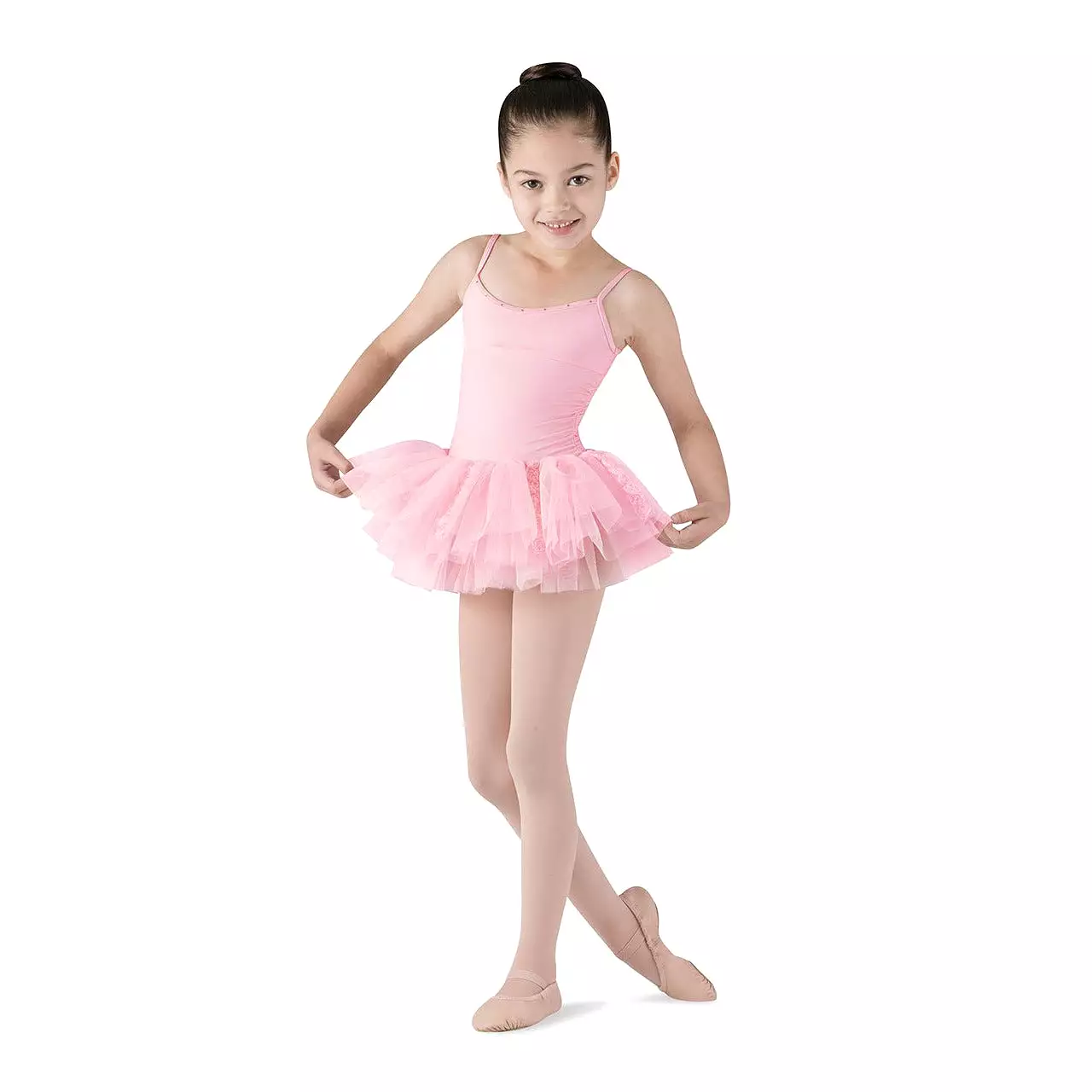 Child Rosette Camisole Tutu Dance Dress