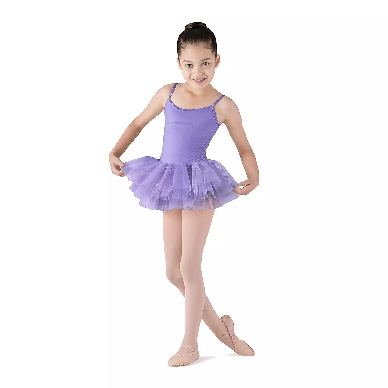 Child Rosette Camisole Tutu Dance Dress