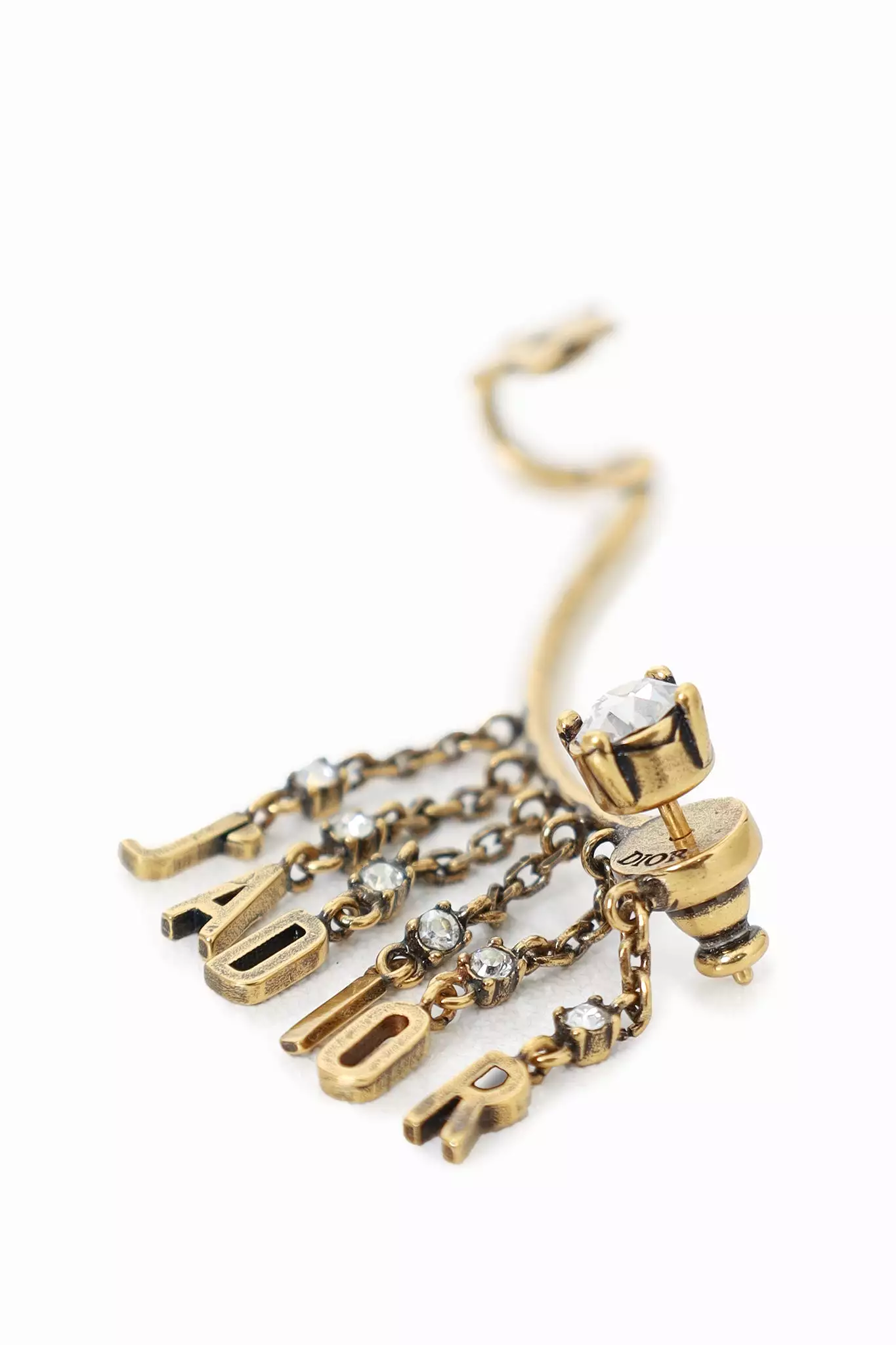 Christian Dior Gold Tone Crystal 'J'ADIOR' Ear Cuff