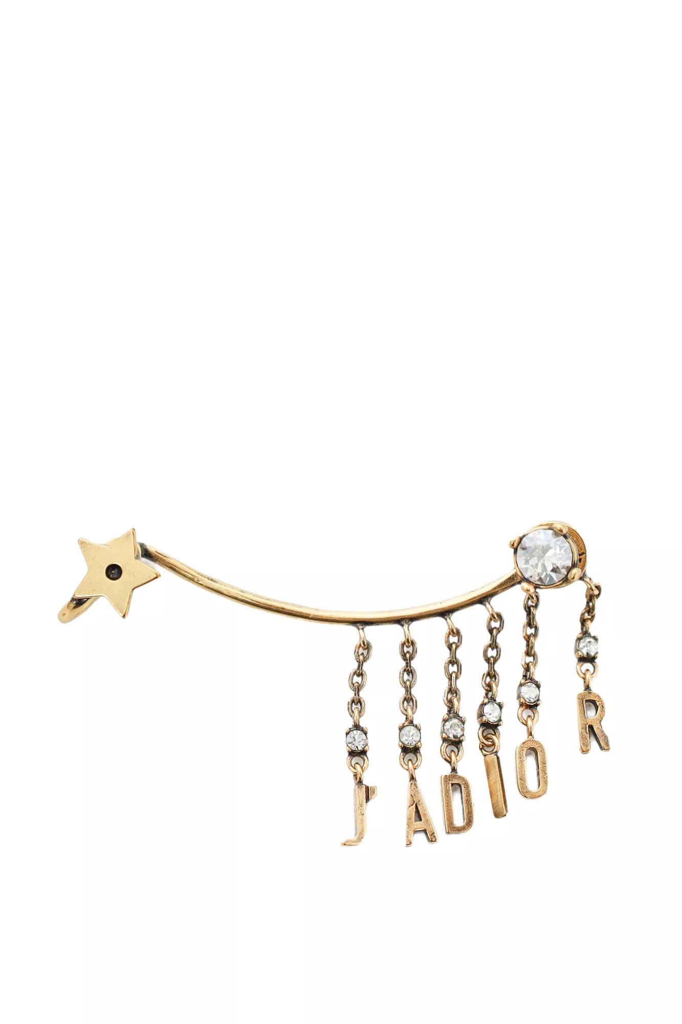 Christian Dior Gold Tone Crystal 'J'ADIOR' Ear Cuff