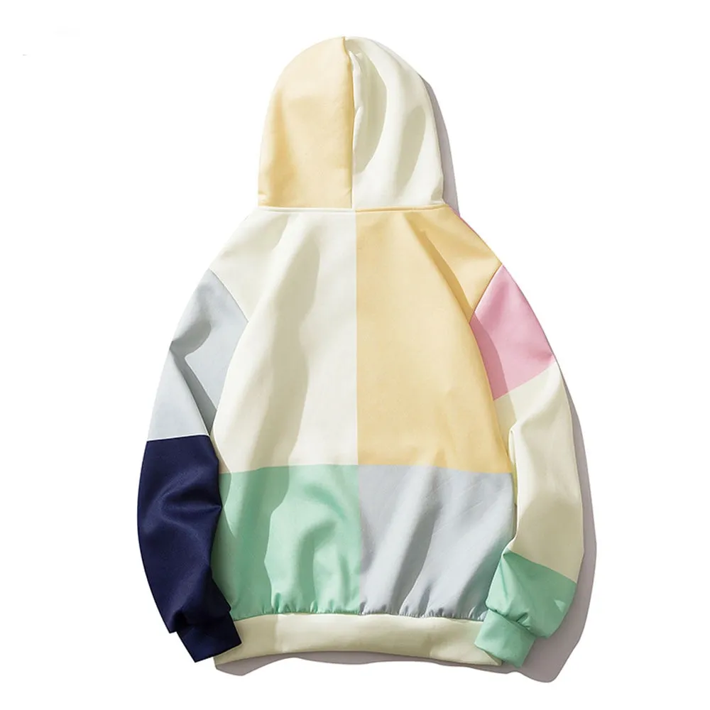 Classical Color Block Pullover Hoodie