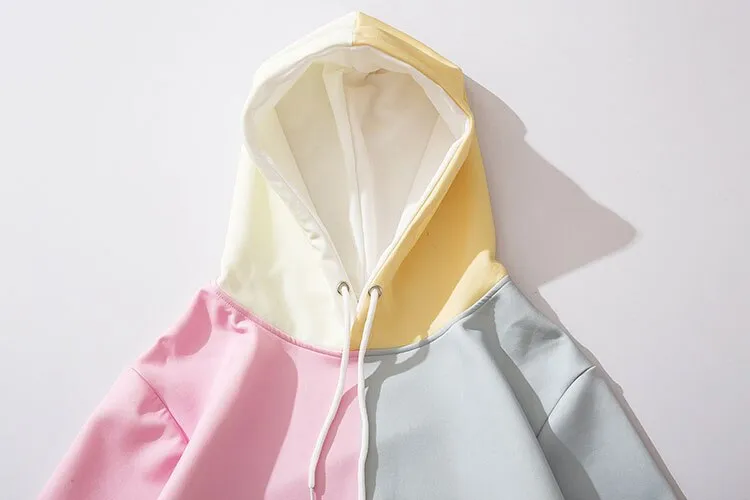 Classical Color Block Pullover Hoodie