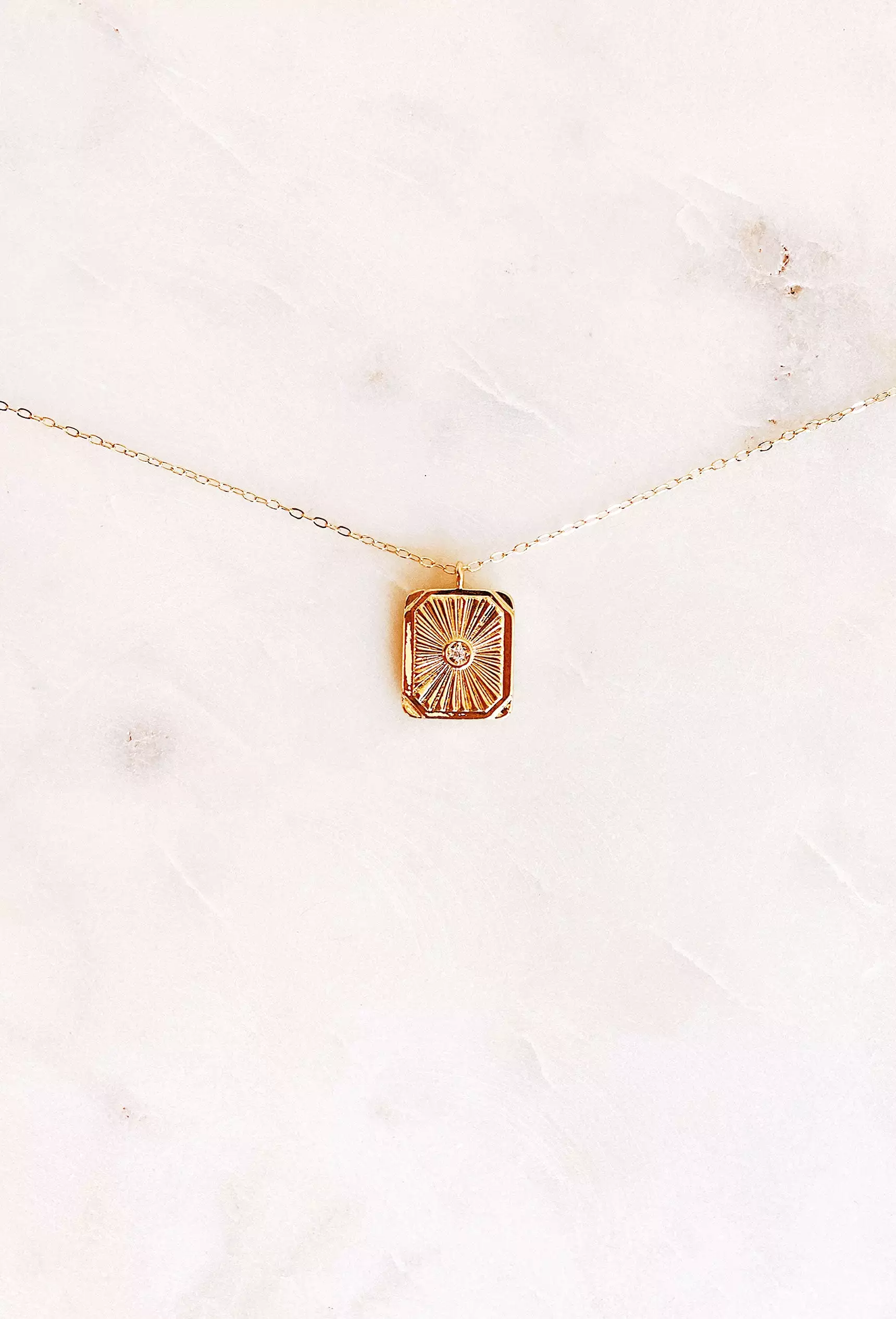 Columbus Crystal Card Necklace