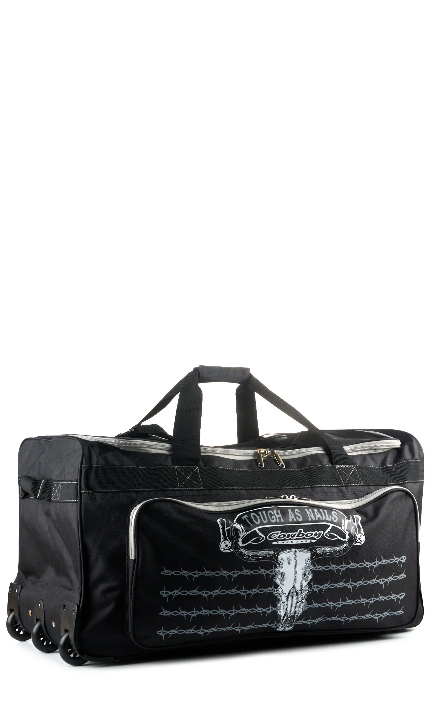 Cowboy Hardware Charcoal and Black Tough As Nails 30" Inch Rolling Gear Bag