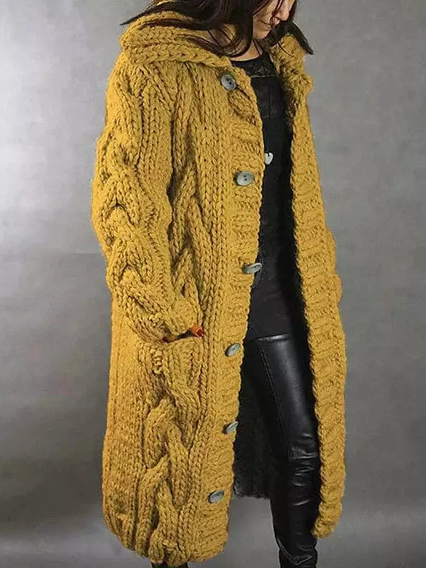 Cozy Cable Knit Cardigan Sweater for Women