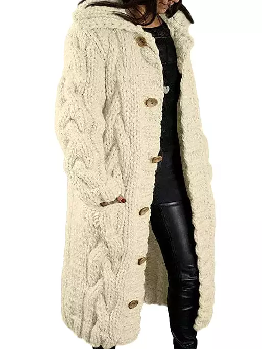 Cozy Cable Knit Cardigan Sweater for Women