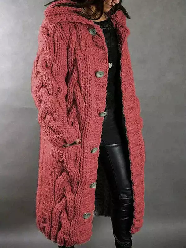 Cozy Cable Knit Cardigan Sweater for Women