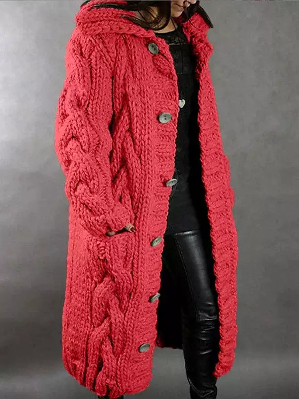 Cozy Cable Knit Cardigan Sweater for Women