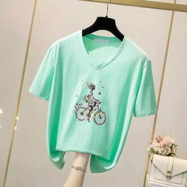 Cycler-Print T-Shirts For Women