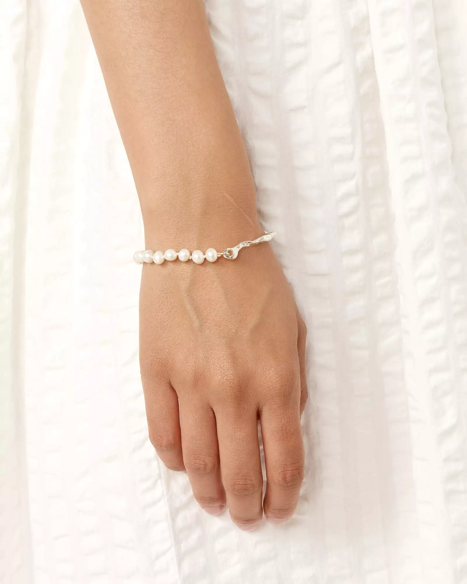 Drip Perla Bracelet in Sterling Silver