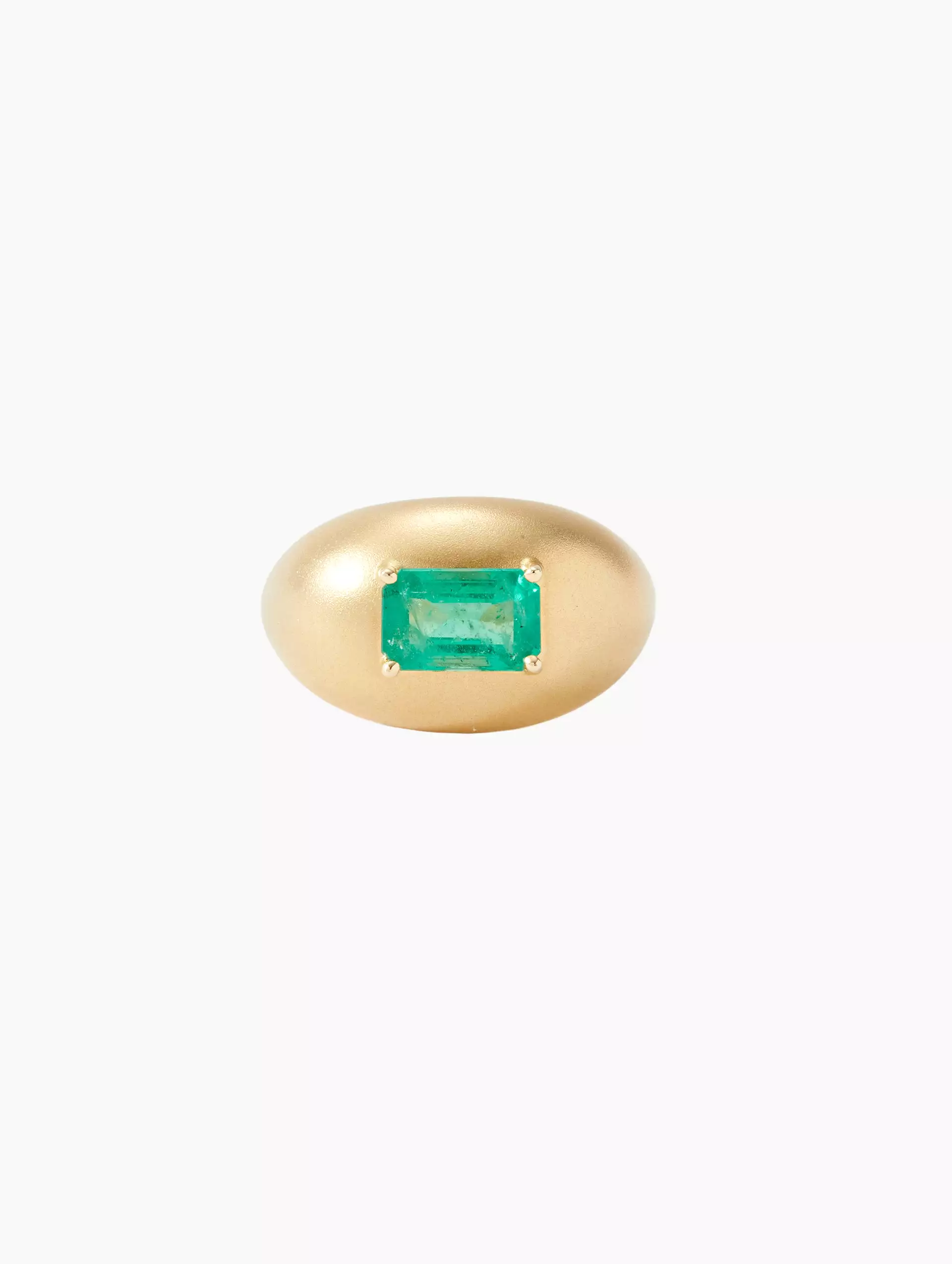 Emerald Domed Ring