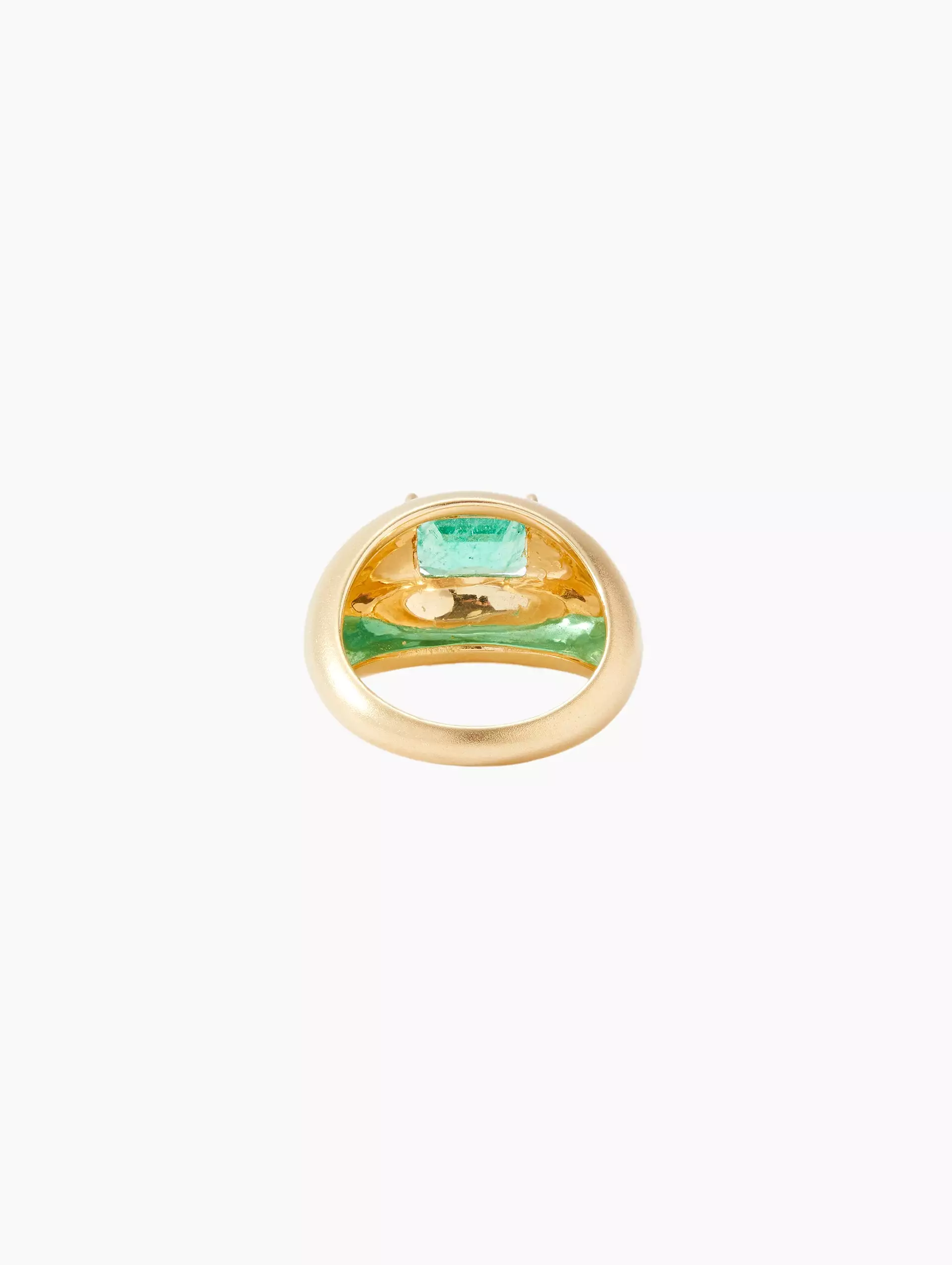 Emerald Domed Ring