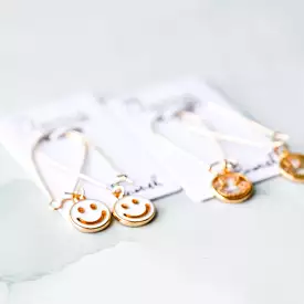 Erimish Smiley Face Dangle Earrings