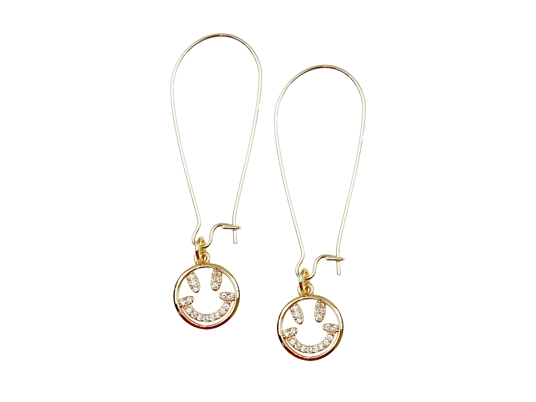 Erimish Smiley Face Dangle Earrings