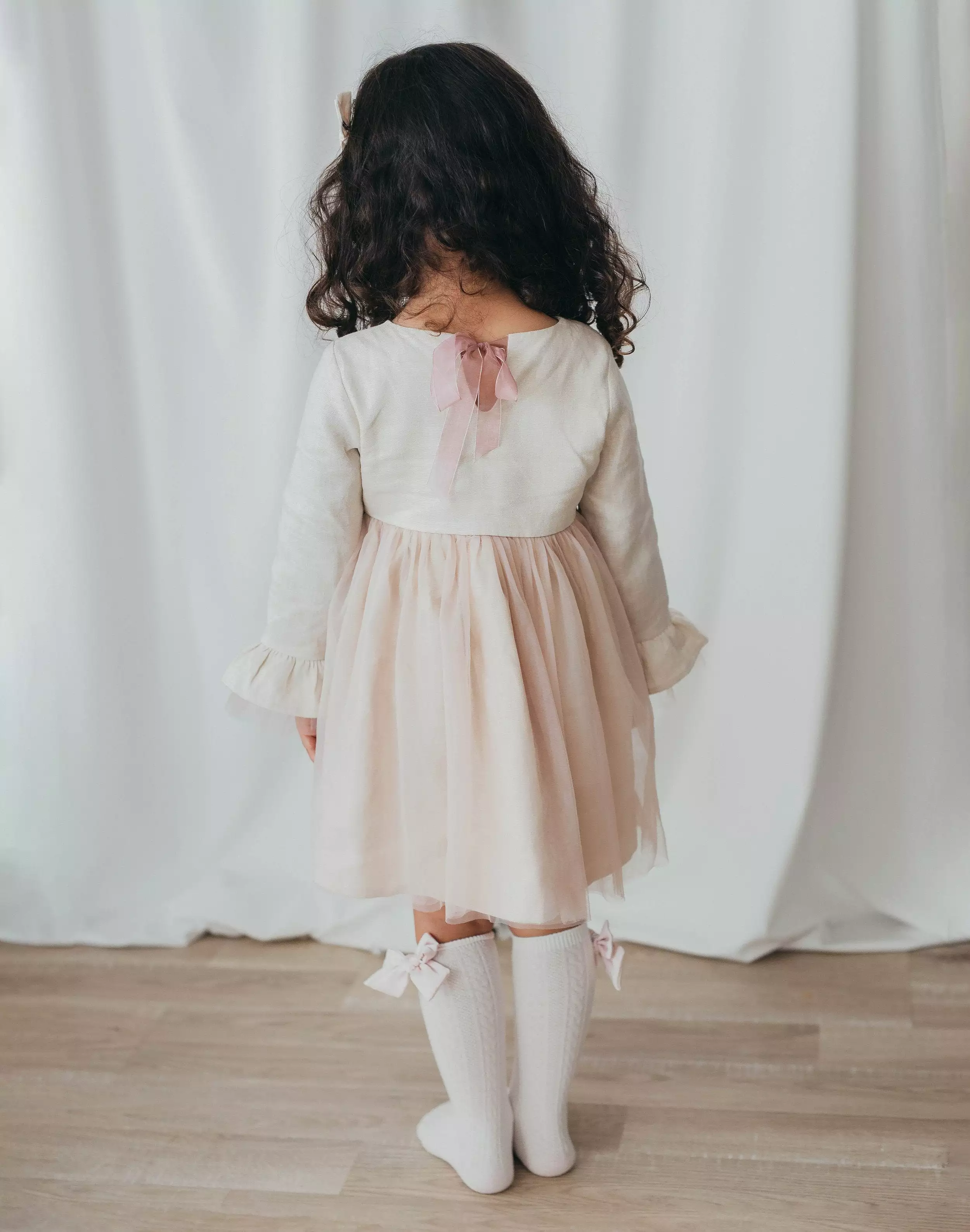 Ever After Linen Tutu Dress - Ivory Blush